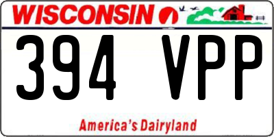 WI license plate 394VPP