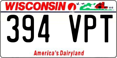 WI license plate 394VPT