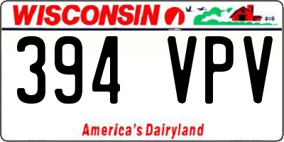 WI license plate 394VPV