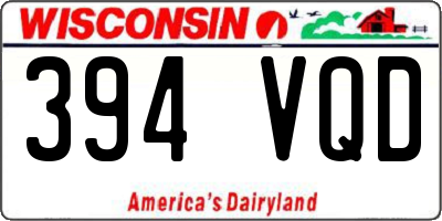 WI license plate 394VQD