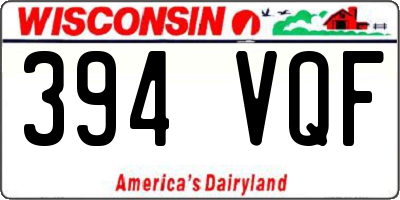 WI license plate 394VQF