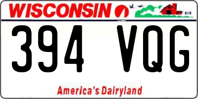 WI license plate 394VQG