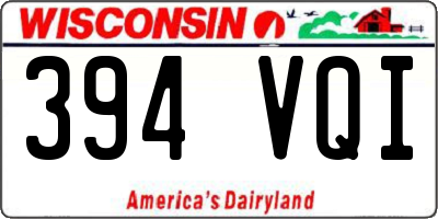 WI license plate 394VQI