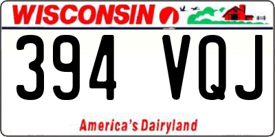WI license plate 394VQJ