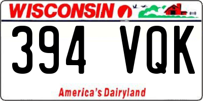 WI license plate 394VQK