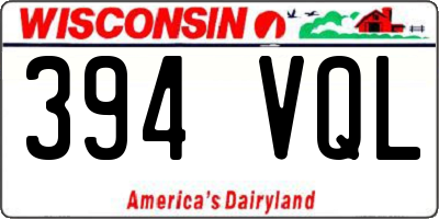 WI license plate 394VQL