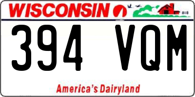 WI license plate 394VQM