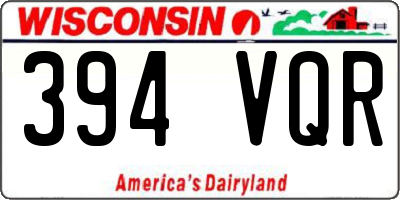 WI license plate 394VQR