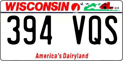 WI license plate 394VQS