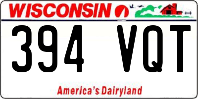 WI license plate 394VQT