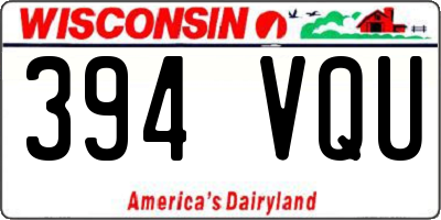 WI license plate 394VQU