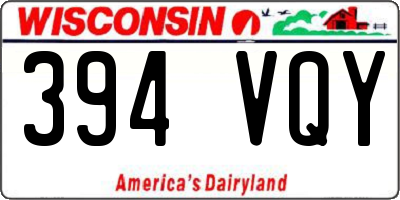 WI license plate 394VQY