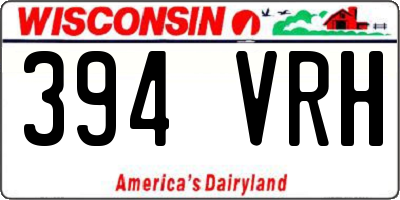 WI license plate 394VRH