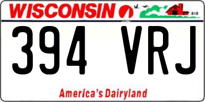 WI license plate 394VRJ