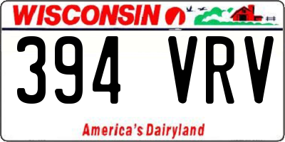 WI license plate 394VRV