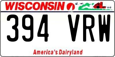 WI license plate 394VRW
