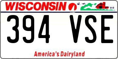 WI license plate 394VSE