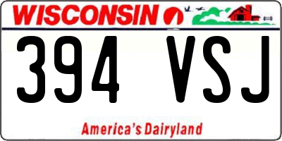 WI license plate 394VSJ