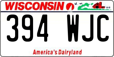 WI license plate 394WJC