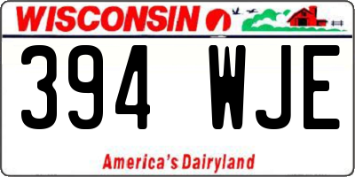WI license plate 394WJE