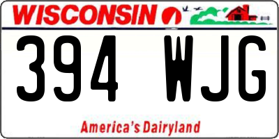 WI license plate 394WJG