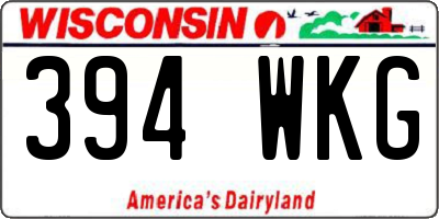 WI license plate 394WKG
