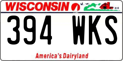 WI license plate 394WKS