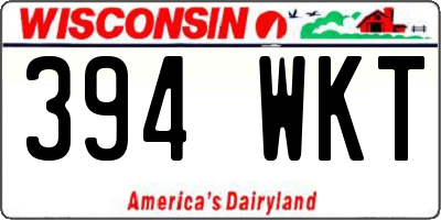 WI license plate 394WKT