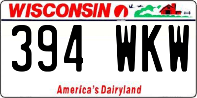 WI license plate 394WKW