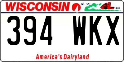 WI license plate 394WKX
