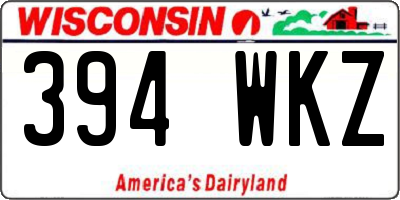 WI license plate 394WKZ