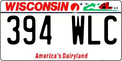 WI license plate 394WLC