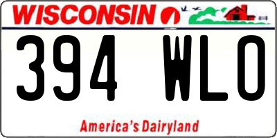 WI license plate 394WLO