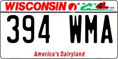 WI license plate 394WMA