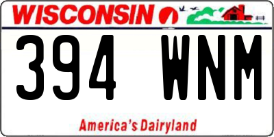 WI license plate 394WNM