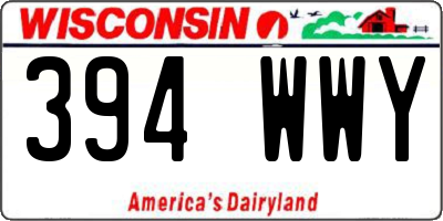 WI license plate 394WWY