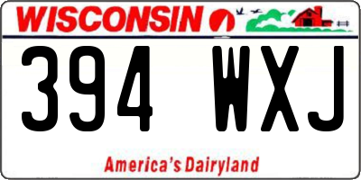 WI license plate 394WXJ