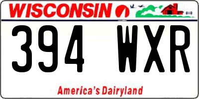 WI license plate 394WXR