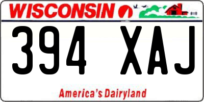 WI license plate 394XAJ