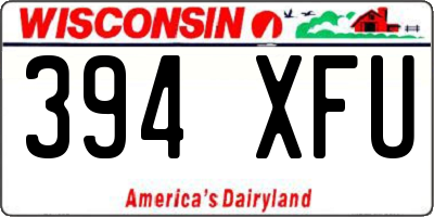WI license plate 394XFU