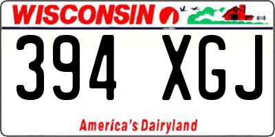 WI license plate 394XGJ