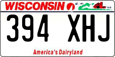 WI license plate 394XHJ