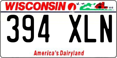 WI license plate 394XLN