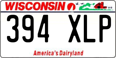 WI license plate 394XLP