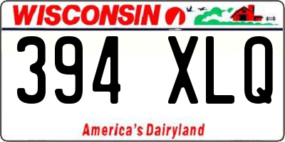 WI license plate 394XLQ