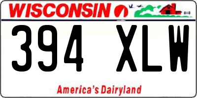 WI license plate 394XLW