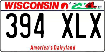 WI license plate 394XLX