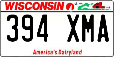 WI license plate 394XMA