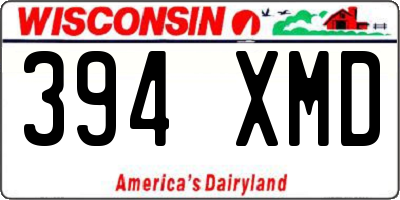 WI license plate 394XMD