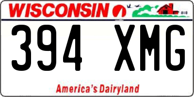 WI license plate 394XMG